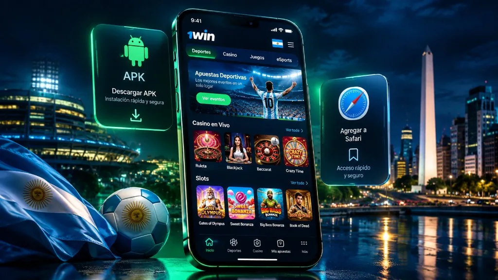 App 1win Argentina en el celular