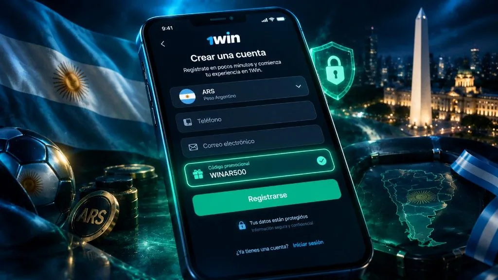 Registro 1win Argentina: alta en ARS en el celular